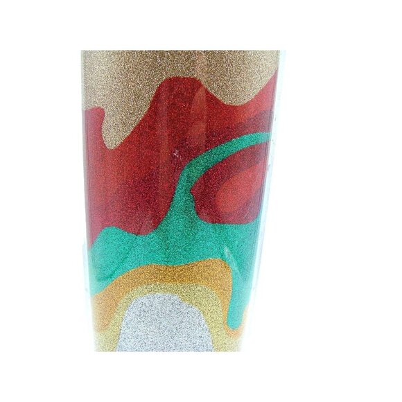 Starbucks Sand Flow Glitter Acrylic Cold Cup Tumbler 24 Floz Black Lid and Straw - Picture 3 of 10